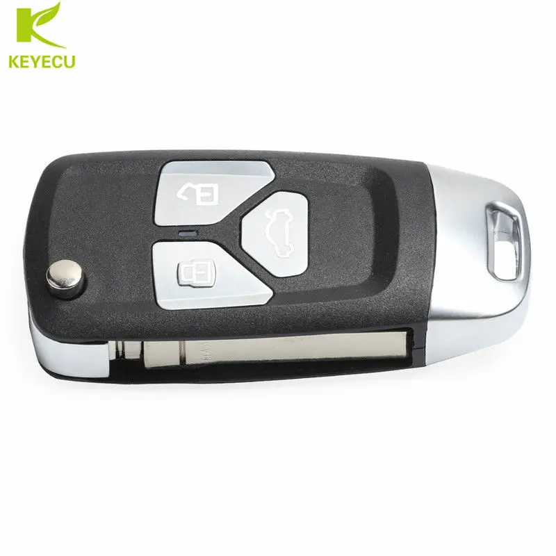KEYECU обновленный флип-пульт дистанционного ключа Fob 434 МГц ID48 чип Fob для Audi A3 S3 RS3 TT TTS TTRS 2004-2013 P/N: 8P0 837 220 D
