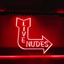 LK978-Live Nudes сексуальная леди ночной клуб бар неоновая вывеска домашний декор ремесла