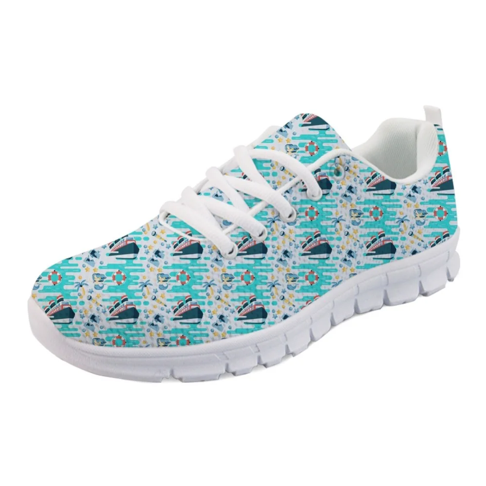

NOISYDESIGNS Mermaid Cruising Vacation Pattern Casual flat Shoes for men Spring Summer Mesh Sneakers man Breathable heren