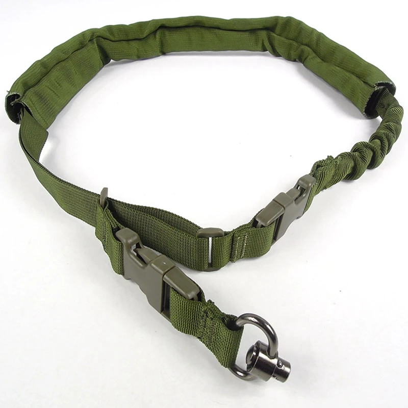 Tactical One Point Sling with Mil Spec Swivels Adjustable Bungee Rifle Gun Sling Strap Tactical