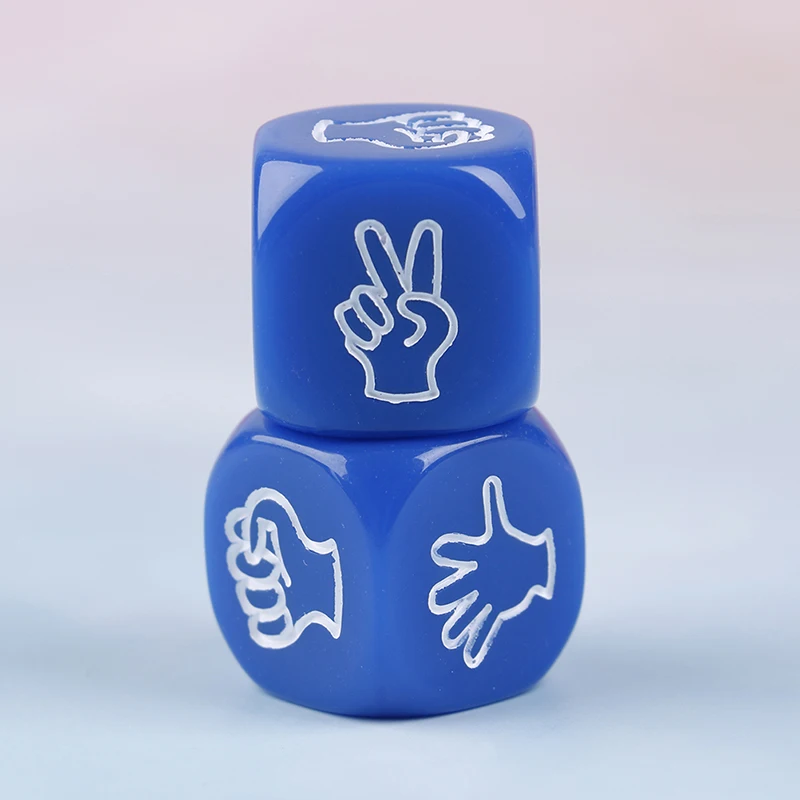 

2PCS 20mm Funny Drinking Game Dice Rock Paper Scissors Finger-guessing Gambling 6-Side Dice Toy