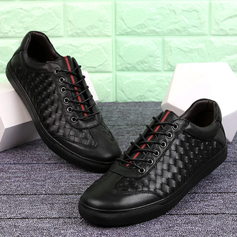 Casuais Livre Acima Da Genuíno Ata Dos Couro De Ar Ao Alta Homens Black Moda Malha Sapatos Qualidade 4 Sapatas Respirável Primavera Tênis qUOwxgx