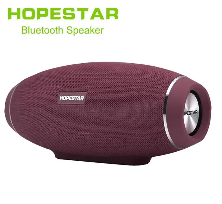 HOPESTAR беспроводной портативный Bluetooth 2,1 динамик 20 Вт Водонепроницаемый Открытый басовый эффект с внешним аккумулятором USB AUX мобильный компьютер ТВ - Цвет: dark red