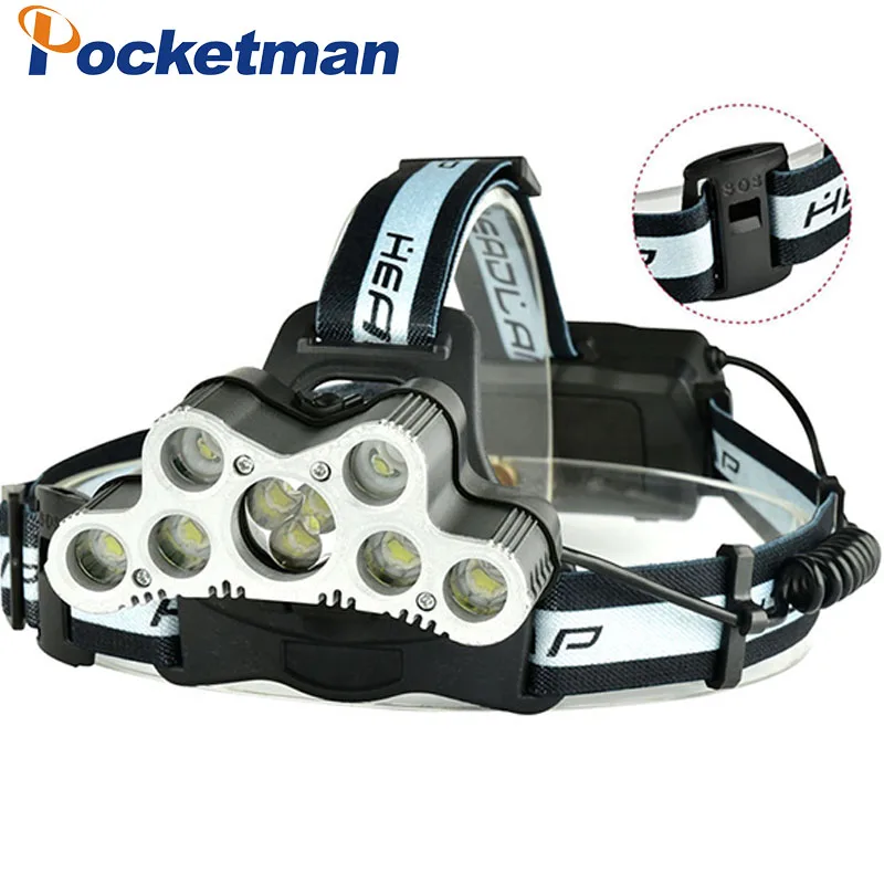 

Super 46000LM USB 9LED Led Headlamp Headlight head flashlight torch XM-L T6 head lamp rechargeable for 18650 battery