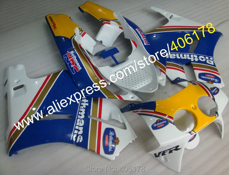 

Hot Sales,Aftermarket Fairing For Honda VFR400RR NC30 1988-1992 VFER400 88-92 V4 VFR400R Rothmans Motorcycle Fairings