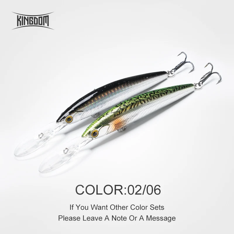 Kingdom New Jerkbaits 100DR Fishing lures 100mm 120mm Suspending Minnow wobblers Depth 6-10ft long-casting Bass Pike Hard Baits - Цвет: 9505-2-6