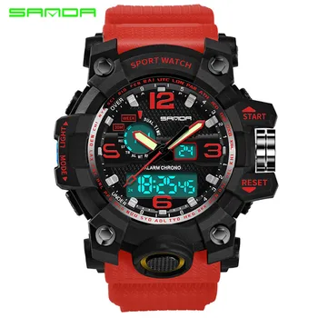 

Colourful Sport Watch Luxury Double Display Cold Light Electronic Waterproof montre homme sport digitale relojes para hombre