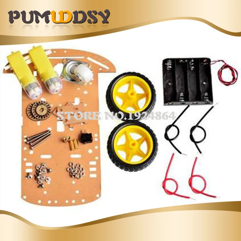 

1pcs Motor Robot Car Chassis Kit Speed Encoder Battery Box 2WD