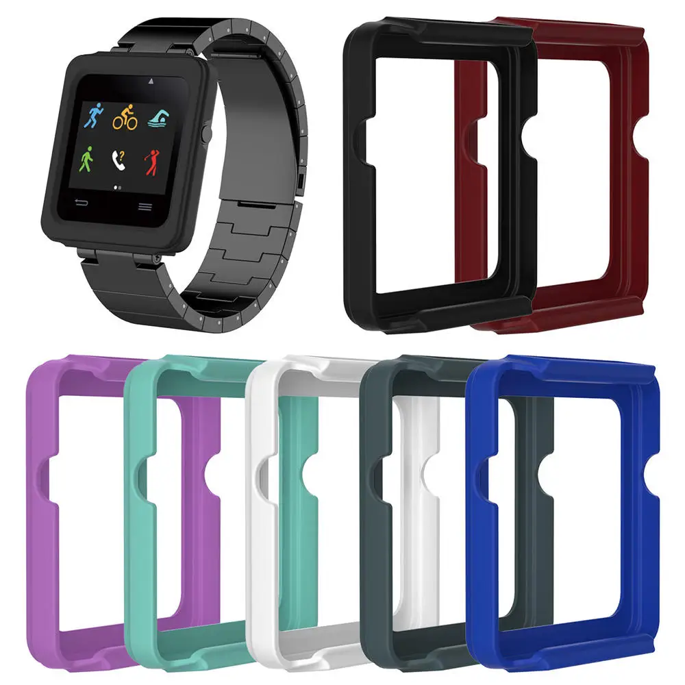 

Watch Case Cover Genuine Silicone Protective Shell watch parts for Garmin vivoactive Sport Smart Watch box case accessories