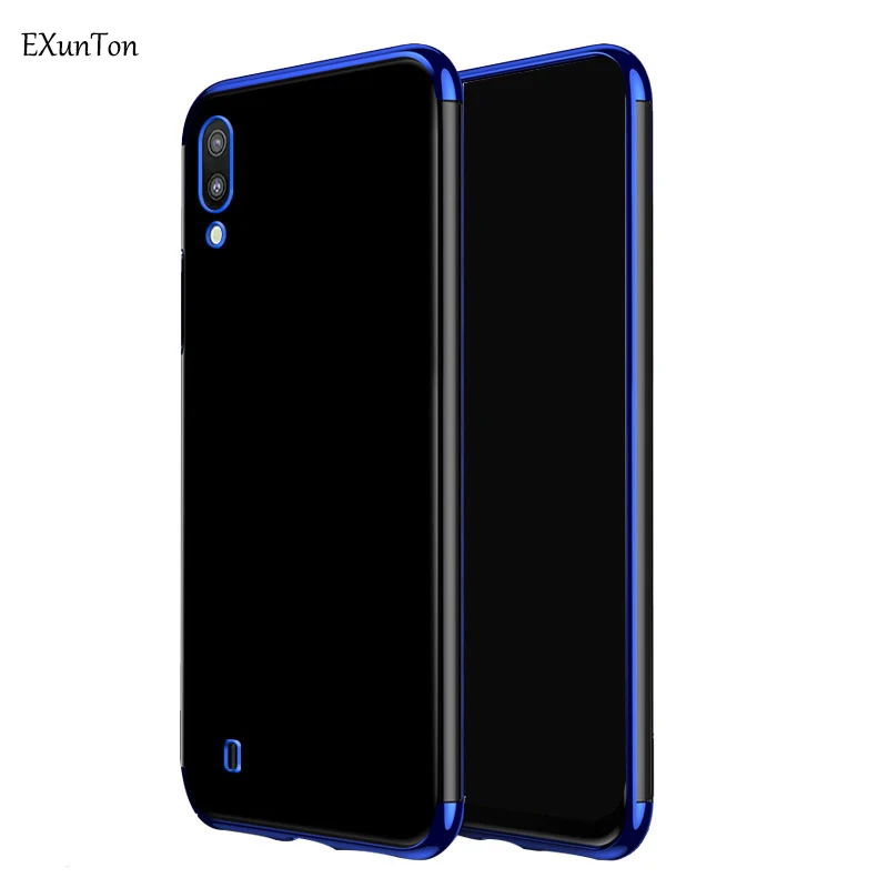 

EXUNTON Luxury Case for Samsung Galaxy M10 M20 Plating TPU Soft Case for Samsung Galaxy M10 M20 Mobile Phone Back Cover Case