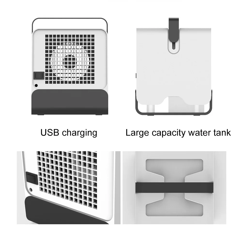 Мини USB переносной кондиционер вентиляторы воздушного охлаждения для дома офиса гостиной светодиодный светильник ночник настольные Охлаждающие вентиляторы