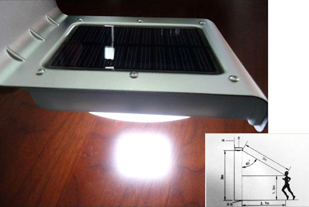 2 шт. 16 Светодиодный s Открытый водонепроницаемый IP65 светодиодный настенный светильник на солнечных батареях 120 градусов солнечный светильник движения энергосберегающий инфракрасный датчик ночной Светильник