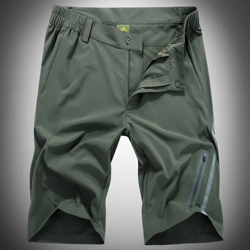 Летние пляжные M~ 4XL шорты милитари быстросохнущие брендовые армейские зеленые прямые мужские шорты Карго хлопковые мужские повседневные шорты - Цвет: army green