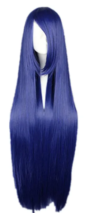perruque bleu foncé