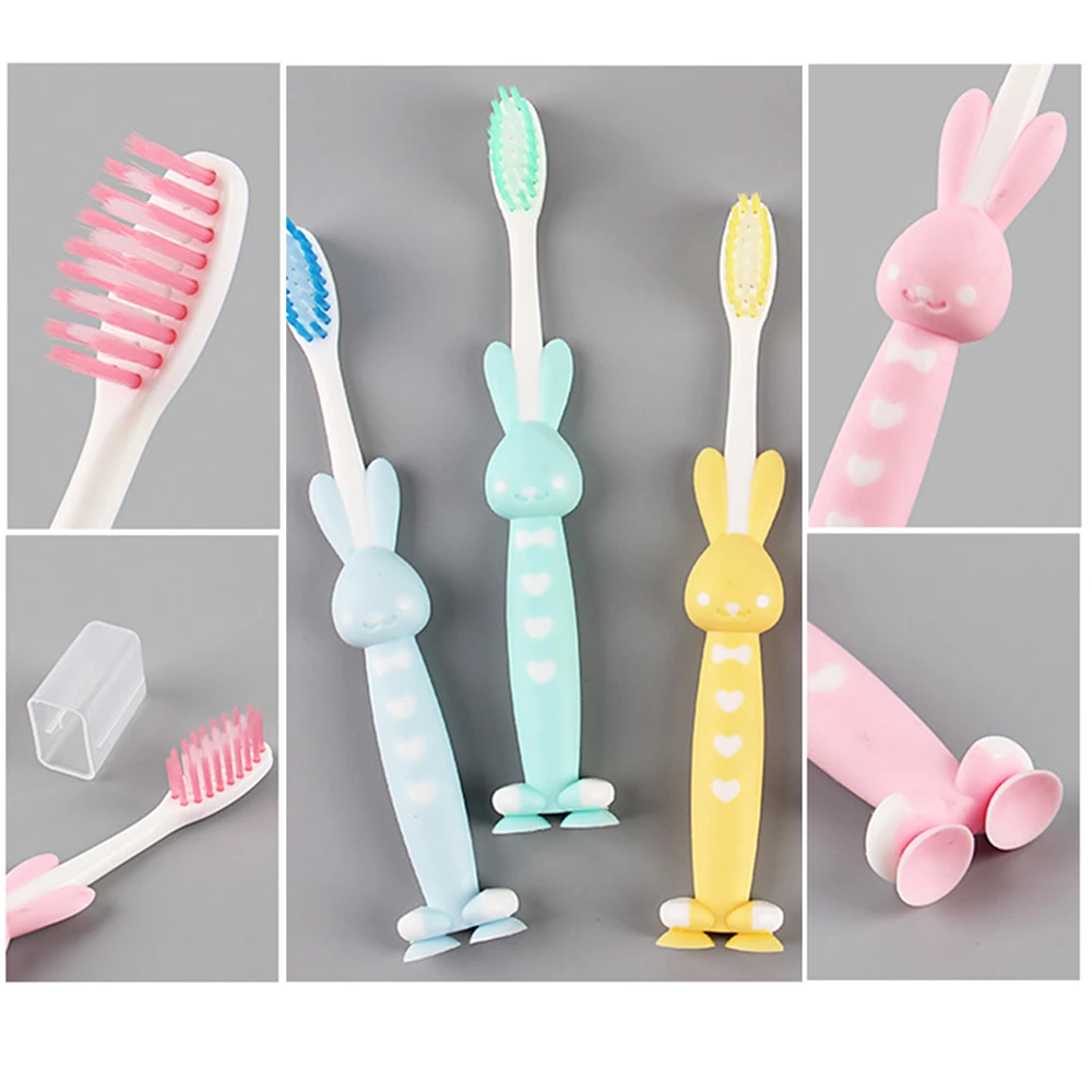 Комплект детской одежды из 4 предметов с мягкой щетиной гигиенические Зубная щётка для зубов детей мультфильм обучение зубные щетки Детские зубная щетка