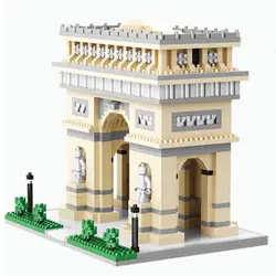 2100 шт. 3D Arc de Triomphe строительные блоки игрушки, детские развивающие игрушки, крошечные частицы, строительные блоки