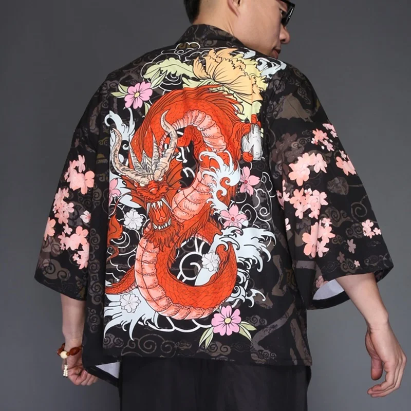 Японское кимоно кардиган для мужчин haori yukata мужской самурайский костюм одежда кимоно куртка мужская кимоно рубашка yukata haori TA475