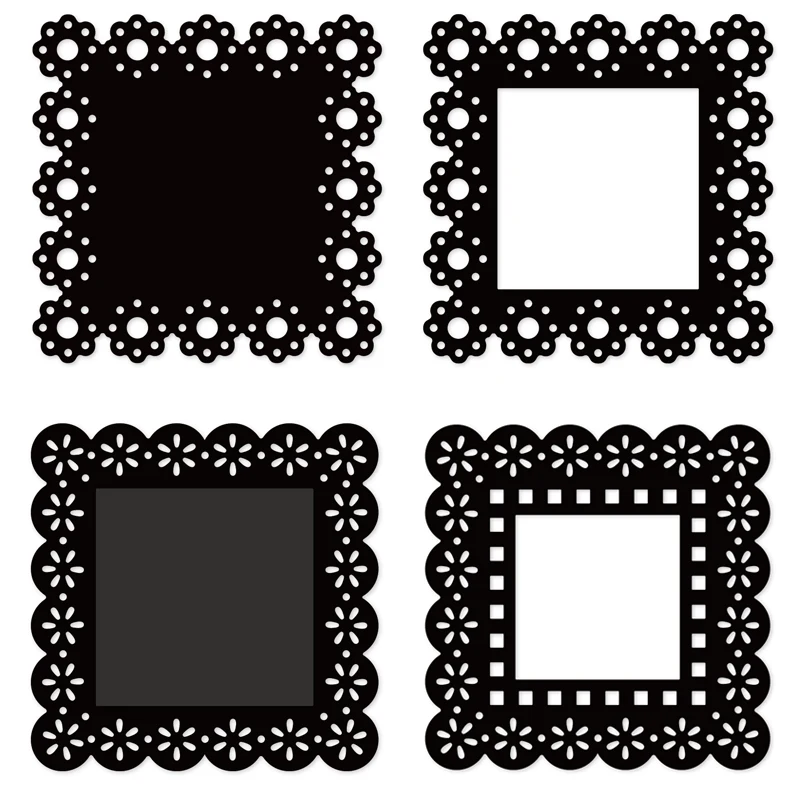 

Hemere Flower edge square frame Metal Cutting Dies 2019 New DIY Scrapbooking Paper Card Craft Knife Mold Blade Punch Stencil