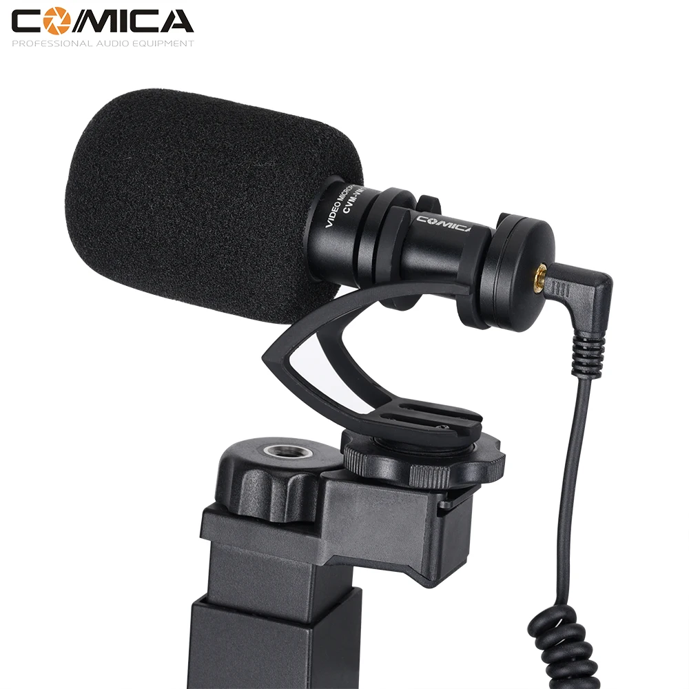 

Comica Smartphone Video Kit CVM-VM10-K2 Filmmaker Mini Tripod with Mini Video Microphone Rig for iPhone Samsung Huawei Phones