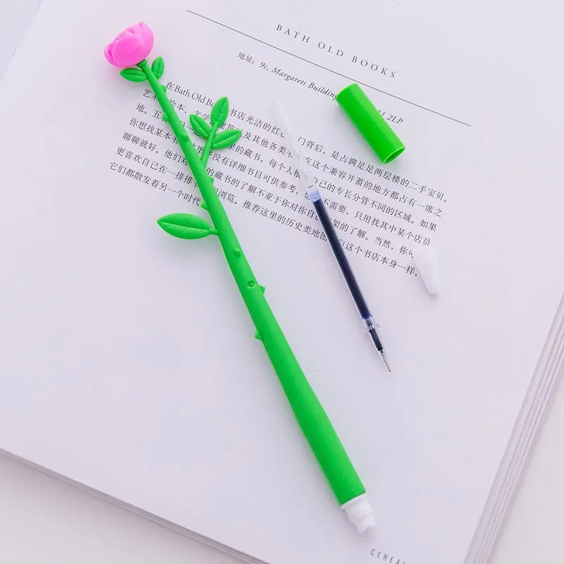 12 шт./лот) стержень сменный гелевый ручка 0,38 мм каваи цветок ручка школьные принадлежности офисные принадлежности уголок радости