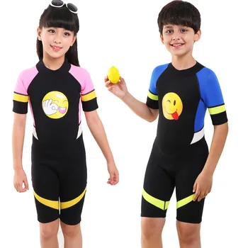 

Shorty Wetsuit for Kids Boys Girls One Piece Swimsuit with 2mm Neoprene and UV Protection, Great for Surfing Snorkeling Swimming