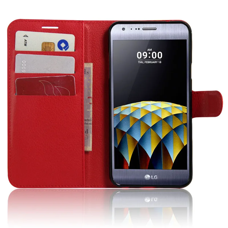 Чехол кошелек для LG X Cam K580 K580DS Кожаный флип чехол 5 2 дюйма роскошные магнитные