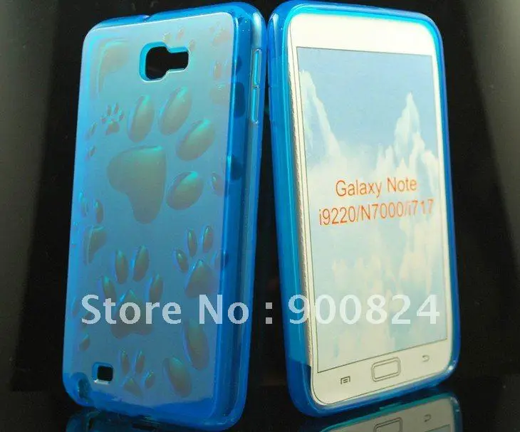 For Samsung Galaxy note I9220 foot print case TPU gel with many colors available by DHL/FEDEX/UPS |