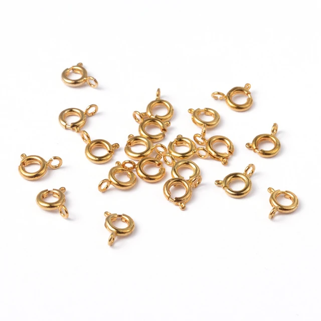 10-20pcs 6mm Gold Spring Ring Clasp With Open Jump Ring Jewelry Clasp For  Chain Necklace Bracelet Connectors Jewelry Making Diy - Jewelry Findings &  Components - AliExpress