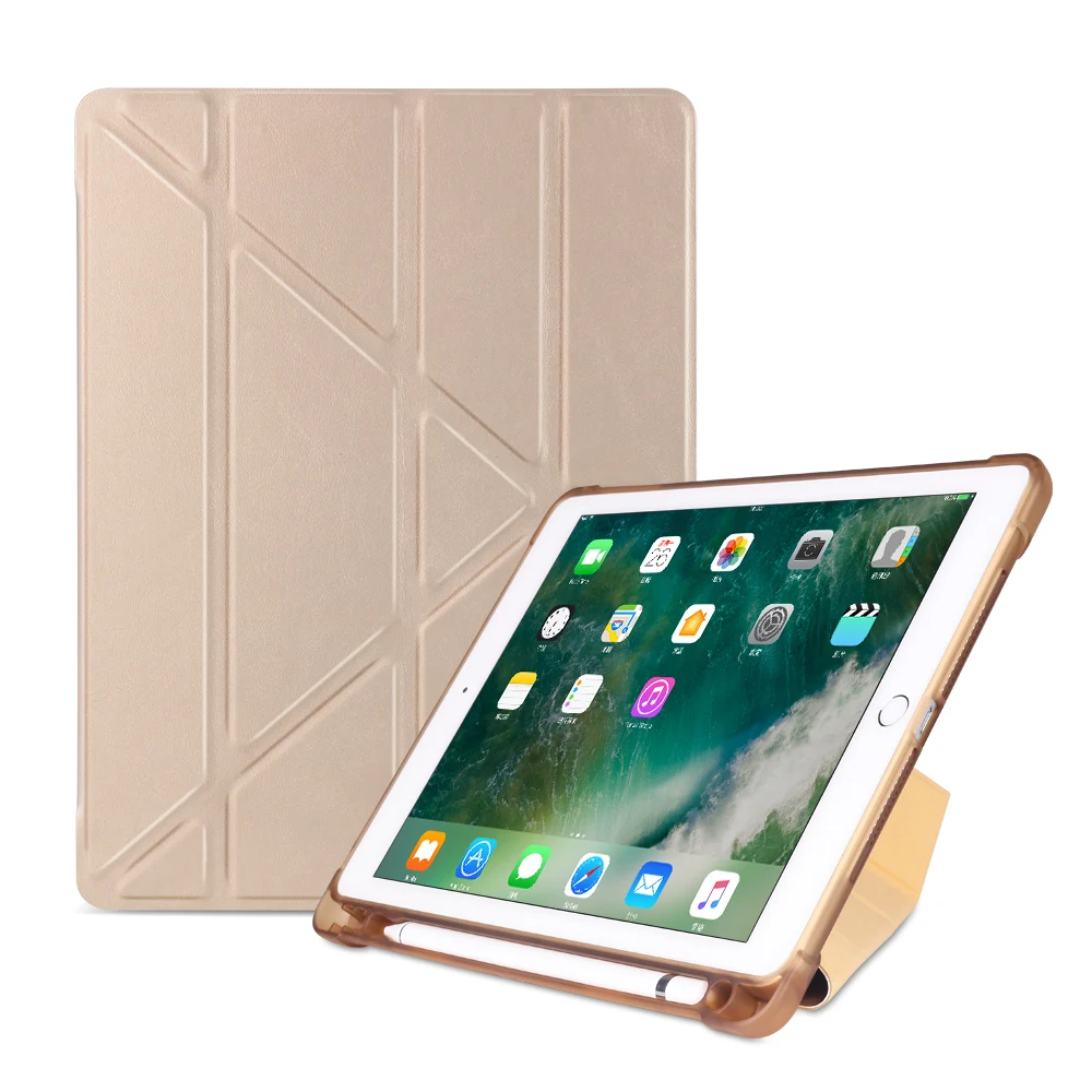 Кожаный чехол для ipad 9,7, умный чехол для ipad Air 2 1 5 6 Pro 9,7, силиконовый чехол для ipad 6 поколения с держателем для карандашей