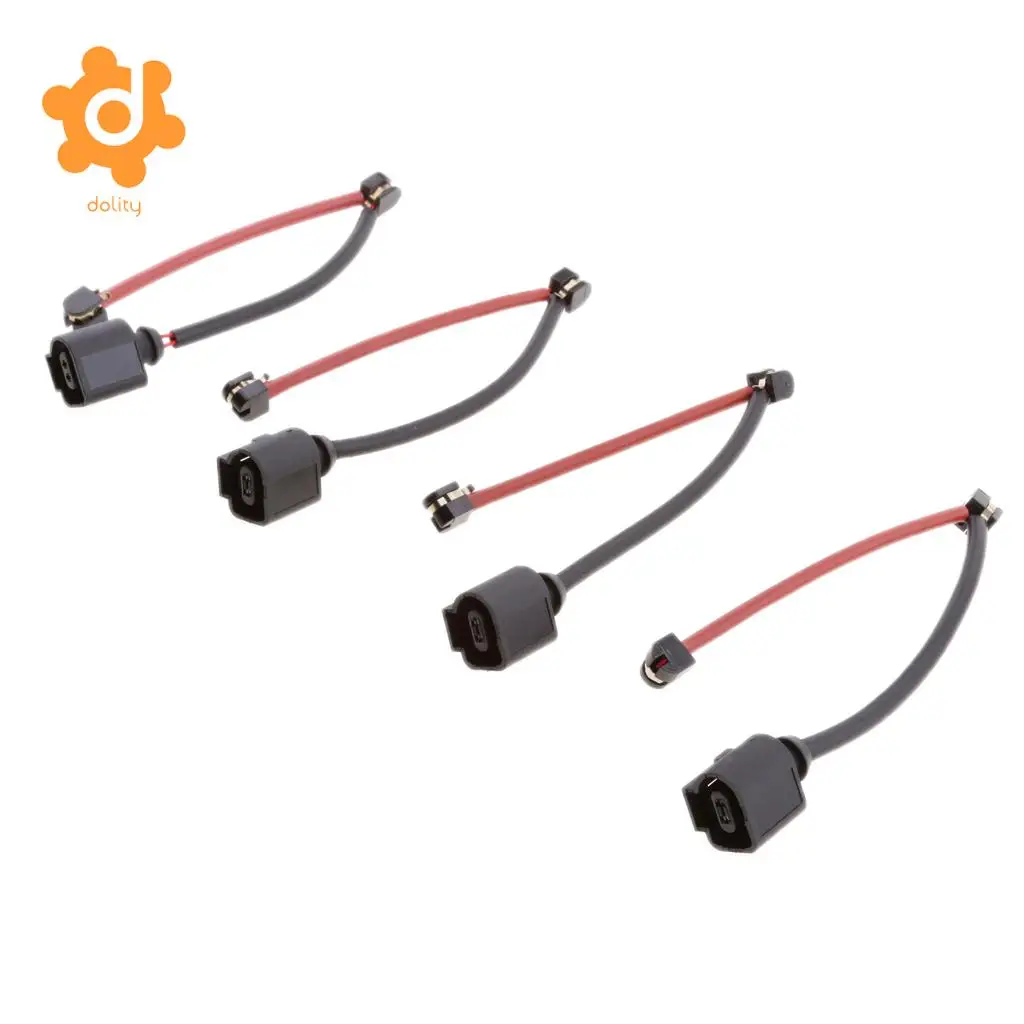 4 Pieces Front Rear Brake Pad Wear Sensor Indicator Wire For Audi Q7 VW Touareg 