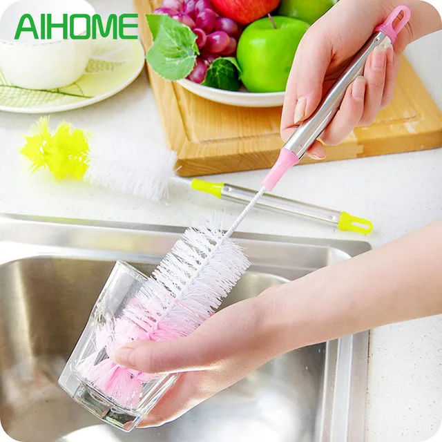 Bendable Cleaning Brush For Bottle Cup Red Wine Glass Clean Scrubber