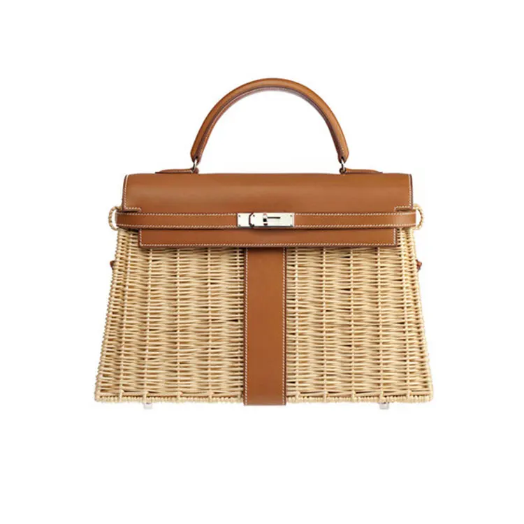 

new rattan bag for women 2019 Handmade woven handbags Large-capacity luxury handbags women bags designer