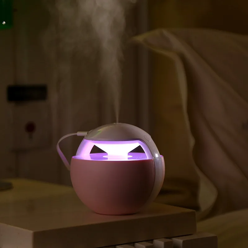 450ML Ball Humidifier Mini USB Air Nightlight Humidifier Fogger with Aroma Lamp Essential Oil Ultrasonic Electric Aroma Diffuser