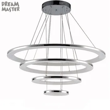 

New D20 D40 D60 D80cm 4 rings LED chandelier acrylic large modern chandeliers lampadari led lustres lampadari moderni lamp