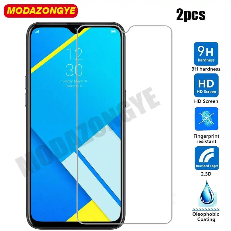 2 шт Oppo Realme C2 Защитное стекло для экрана Oppo Realme C2 C 2 RMX1941 закаленное стекло Realme C2 RealmeC2 стеклянная пленка - Цвет: Прозрачный