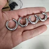Boucles d'oreilles rondes en acier inoxydable 316L, 2 pièces, or argent noir, boucles d'oreilles rondes de 5mm d'épaisseur, coréen mignon petit cercle, bijoux Punk ► Photo 2/4