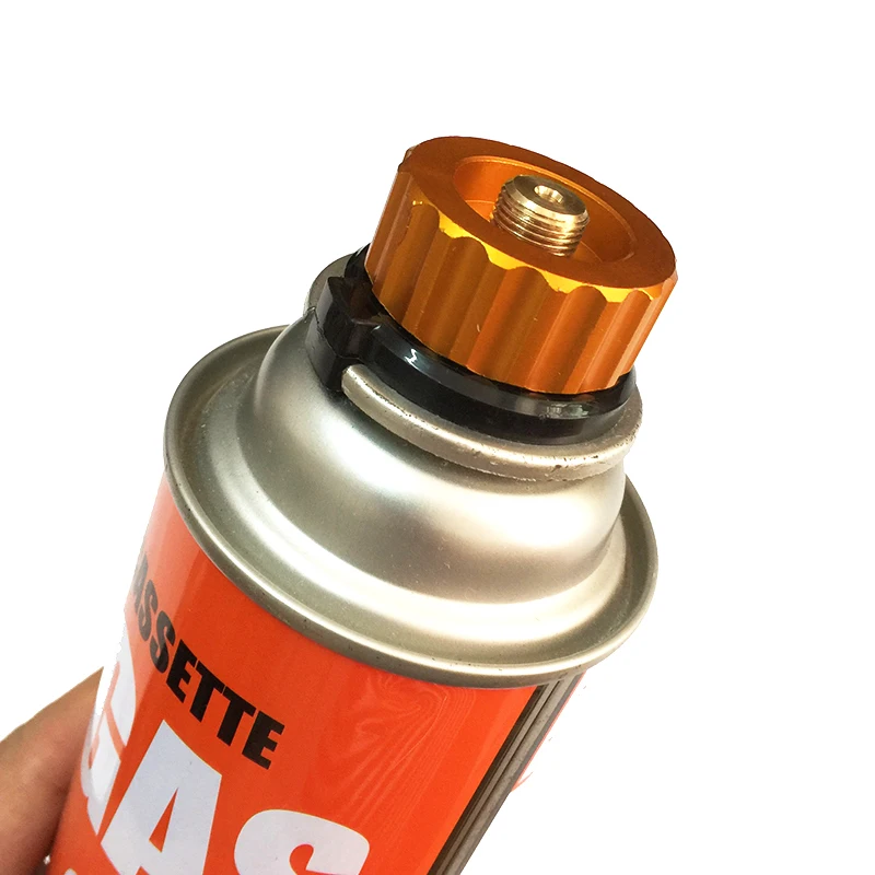 YGSAT 2 PCS Golden Camping Gas Adapter Outdoor Camping Stove Gas Bottle Adaptor Split Burner Oven Gas Connector for Hiking and Camping Gas Burner