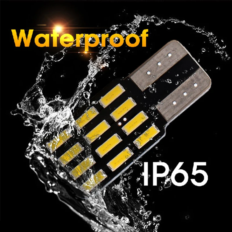 HLXG 2 шт. W5W 4014 12SMD светодиодный Клин светильник пластина лицензии 168 194 2825 лампы