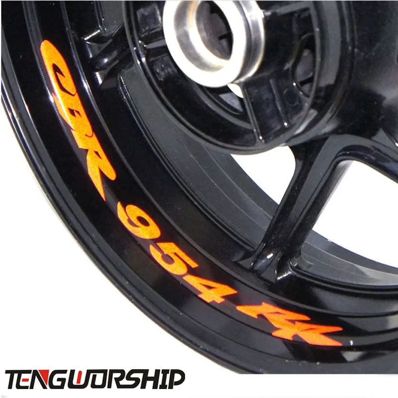 

Teng Worship 8 X CUSTOM INNER RIM DECALS WHEEL Reflective STICKERS STRIPES for HONDA CBR954RR CBR 954RR CBR 954 RR