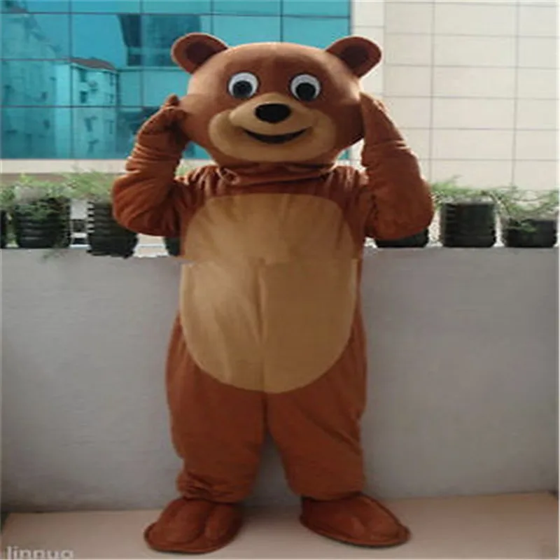 

Advertising Carnival Brown Teddy Bear Mascot Costume Suits Outfits Cosplay Party Game Dress Adults Size Halloween Holiday New