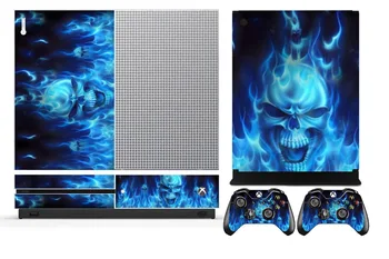 

Blue Fire 256 Vinyl Skin Sticker Protector for Microsoft Xbox One S and 2 controller skins Stickers