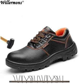 

New 2018 Men's Outdoor Steel Toe Nose Anti Smashing Military Combat Work Boots Shoes Men Low Army Tactical Puncture Proof Shoes