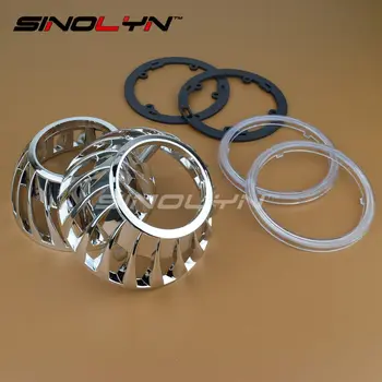 

Sinolyn Projector Shrouds Headlight Lenses Masks Firewheel For 2.5 WST Lens Bi-xenon Car Lights Accessories Tuning DIY Styling