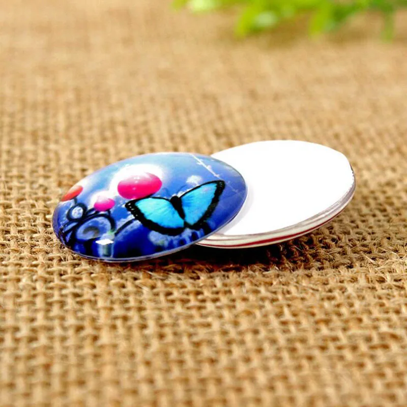 50pcs/lot Mixed Round Flatback Dome Fancy Butterfly Photo Glass Cabochon 8mm--35mm DIY Jewerly Earrings Accessories Jewelry Findings