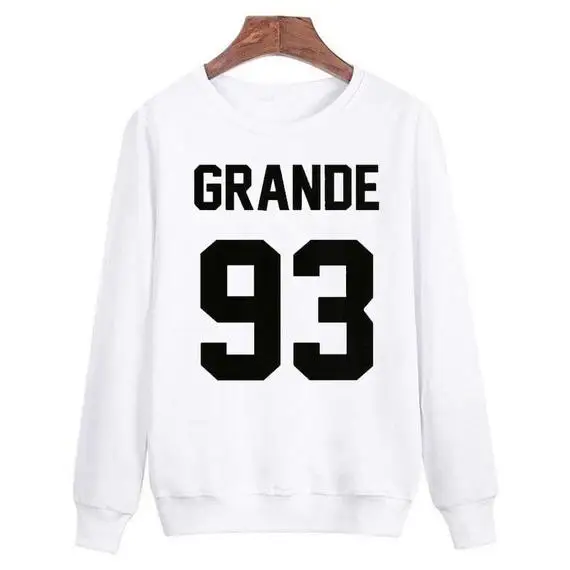 Sugarbaby Ariana Grande 93 Sweatshirt Long Sleeve Fashion Tumblr Casual Tops Crew Neck Ariana Grande Jumper Unisex Fashion Tops Sugarbaby Ariana Grande 93 Sweatshirt Long Sleeve Fashion Tumblr Casual Tops Crew Neck Ariana Grande Jumper Unisex Fashion Tops