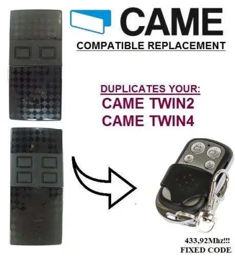 

Duplicator CAME TWIN2 or TWIN4 Universal remote control transmitter fob replacement, Universal remote control transmitter clone