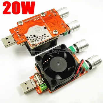 

DC 3.7V-21V 3A Adjustable USB Electronic Load Battery Discharge Capacity Tester