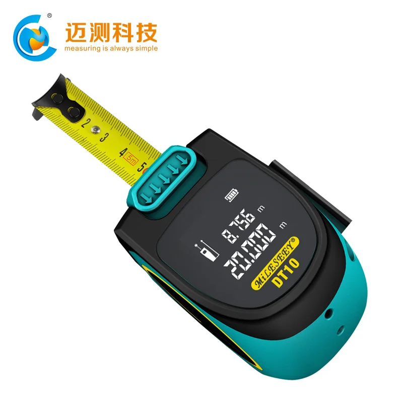  DT10 2-in-1 Digital Laser Measure with LCD Display Measuring tape Laser Rangefinder Measuring tools