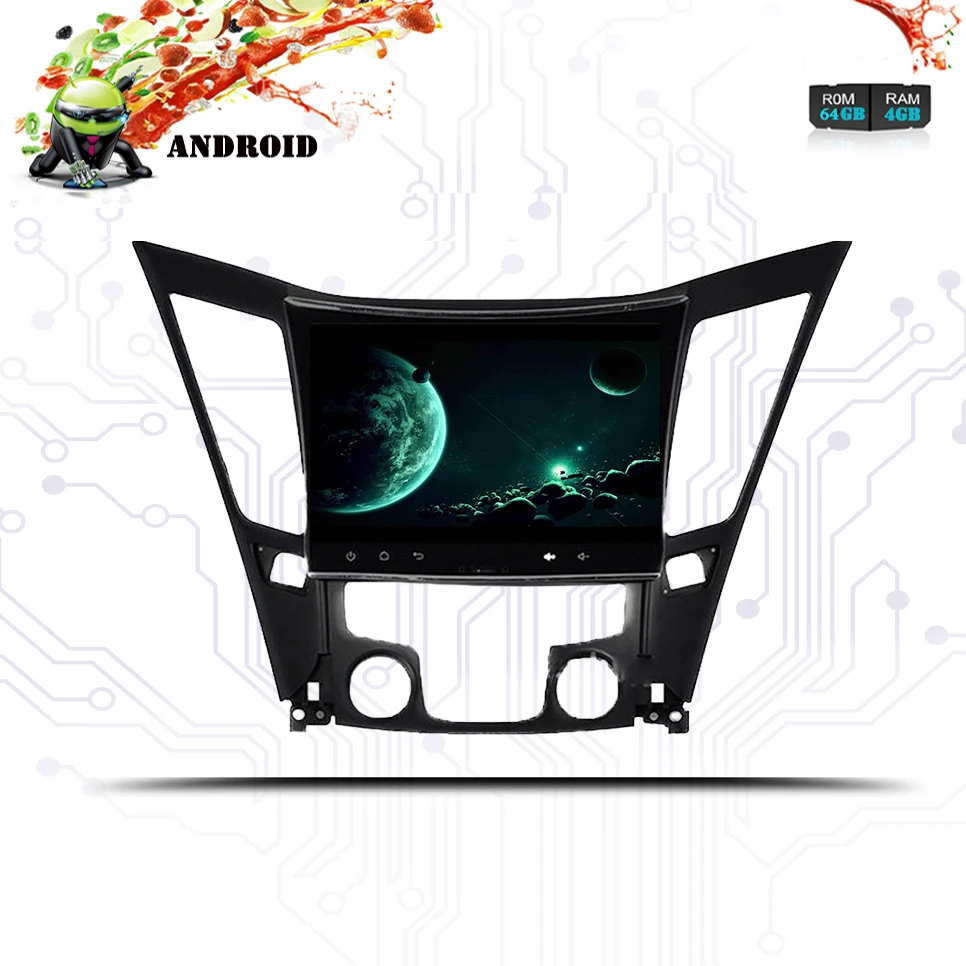 Discount For Hyundai sonata YF I40 I45 I50 2011-2014 Android 9.0 octa core Auto Radio stereo gps Navigation 3/4g wifi bluetooth carplay 4