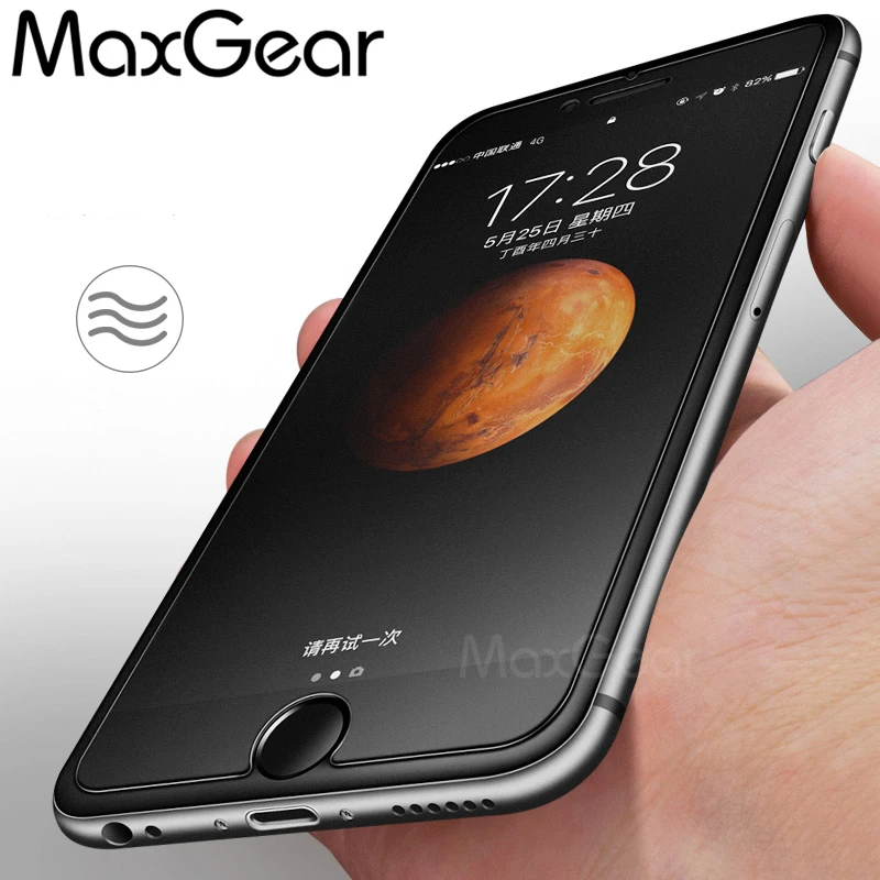 MaxGear матовая защитная пленка для экрана из закаленного стекла без отпечатков пальцев для iphone 4 5 5C 5S SE 6 6S 7 8 Plus матовая защитная пленка